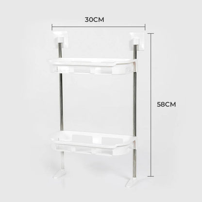 Punch-free Storage Shelf Above Toilet with Support Feet, Toilet Organizer Rack