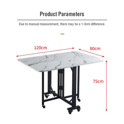 Multifunctional Folding Dining Table - Removable, Extendable, and Stylish Home Furniture