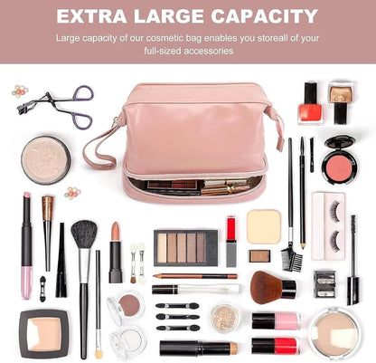 Travel Cosmetic Makeup Organizer Bag, Women Toiletry Pouch Bag