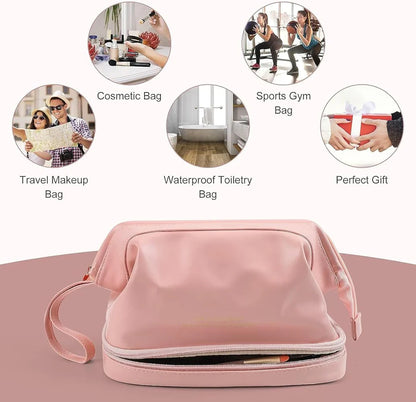 Travel Cosmetic Makeup Organizer Bag, Women Toiletry Pouch Bag